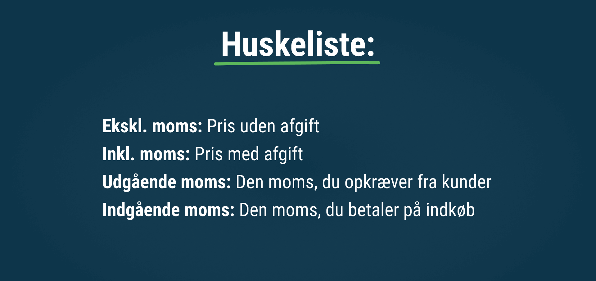 Huskeliste for moms